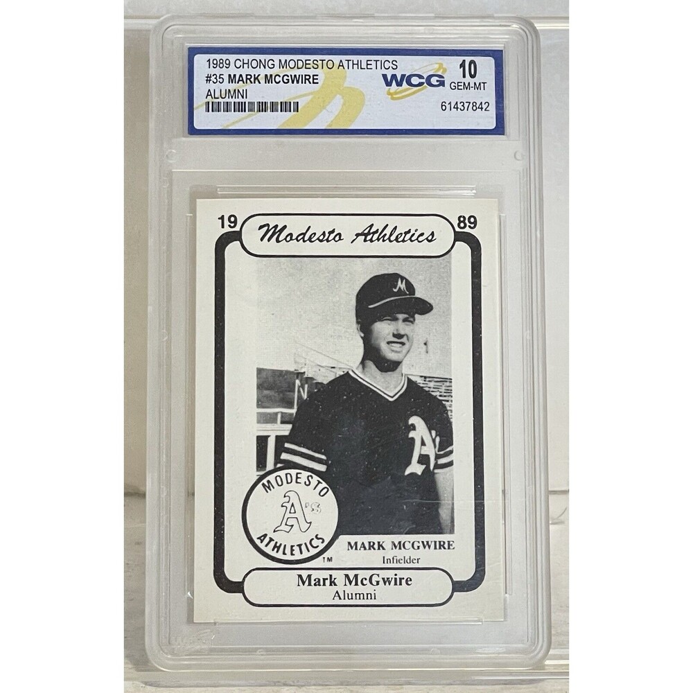 Rare Vintage Mark McGwire 1989 Chong Modesto A's #35 ALUMNI WCG 10 GEM MINT